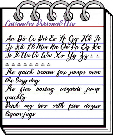 Cassandra Personal Use Regular animated font preview Cassandra Personal Use Regular animated font preview