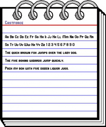 Castforce Regular animated font preview