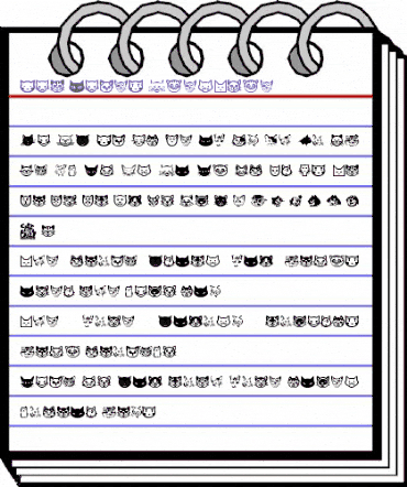 Cat Faces Regular animated font preview