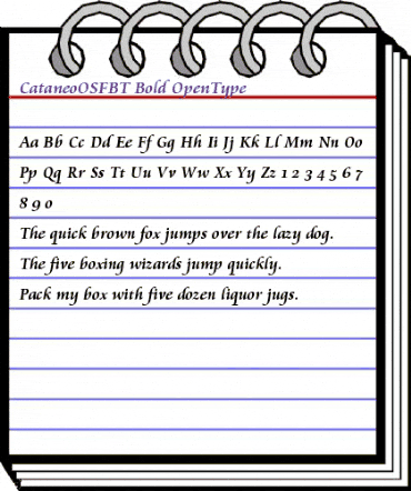 Cataneo Bold OSF animated font preview