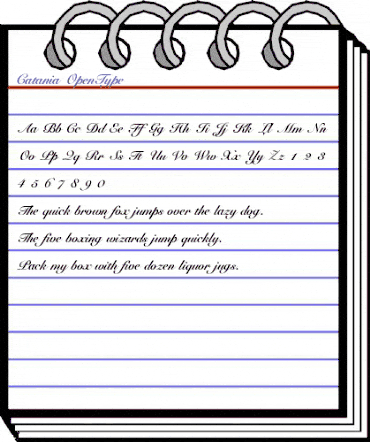 Catania Regular animated font preview