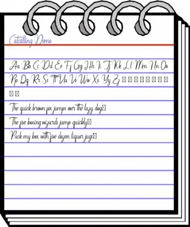 Catcalling Demo Regular animated font preview