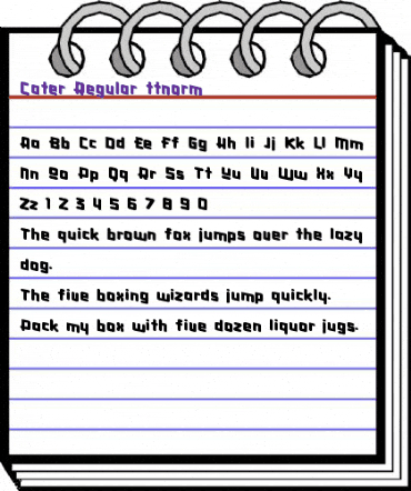 Cater Regular animated font preview