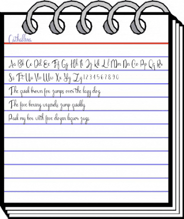 Cathallina Regular animated font preview