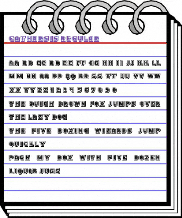 Catharsis Regular animated font preview