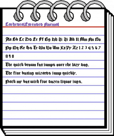 CathedralExtended Normal animated font preview