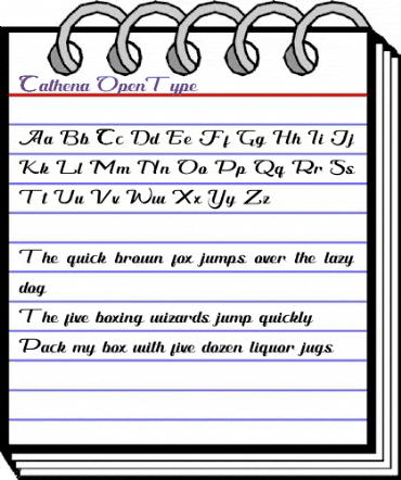 Cathena Regular animated font preview Cathena Regular animated font preview