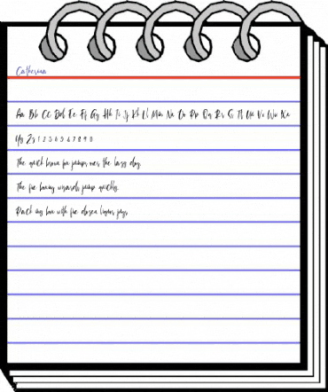 Catherina Regular animated font preview