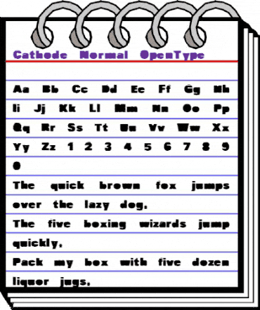Cathode Normal animated font preview