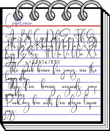 Cattalonia Regular animated font preview