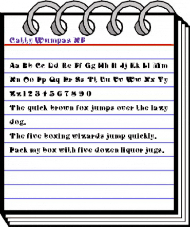 Catty Wumpas NF Regular animated font preview