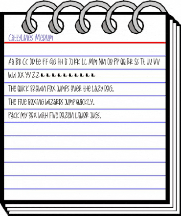 CattyLines Med Regular animated font preview
