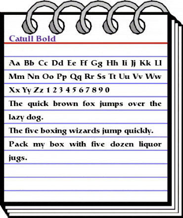 Catull Regular animated font preview