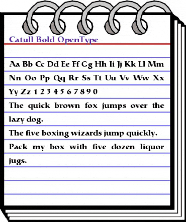 Catull Bold animated font preview Catull Bold animated font preview