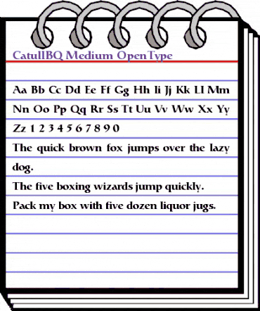 CatullBQ Regular animated font preview
