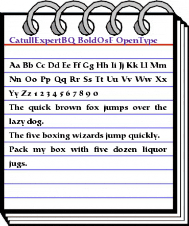 Catull Expert BQ Regular animated font preview