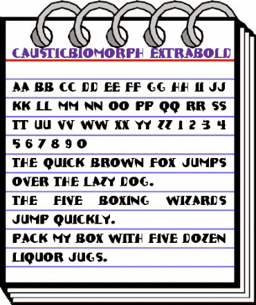 CausticBiomorph-ExtraBold Extra Bold animated font preview