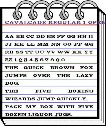 Cavalcade Regular animated font preview Cavalcade Regular animated font preview