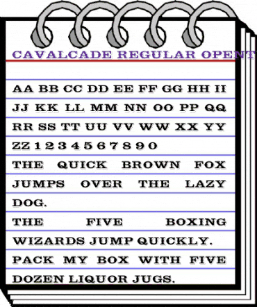 Cavalcade Regular animated font preview Cavalcade Regular animated font preview
