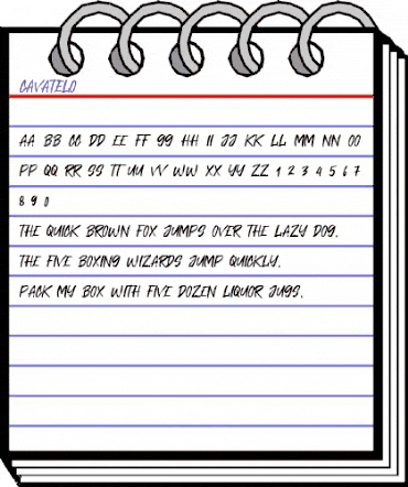 Cavatelo Regular animated font preview Cavatelo Regular animated font preview