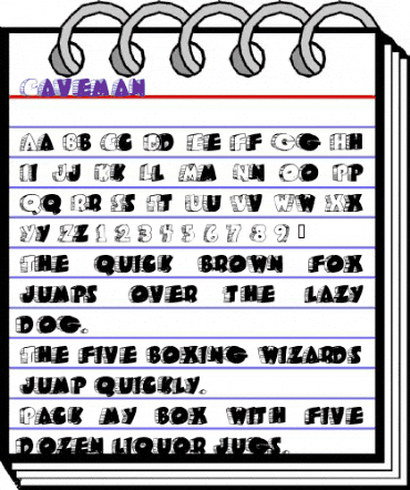 Caveman Regular animated font preview Caveman Regular animated font preview