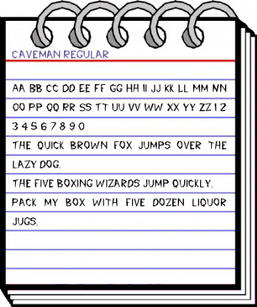 Caveman Regular animated font preview Caveman Regular animated font preview