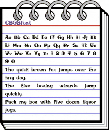 CBGBFont Regular animated font preview