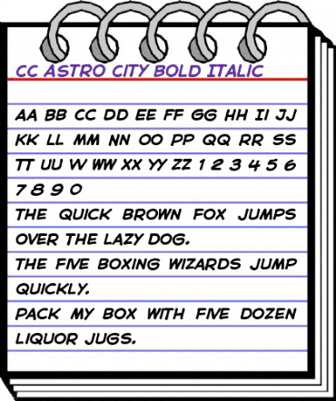 CC Astro City Bold Italic animated font preview CC Astro City Bold Italic animated font preview