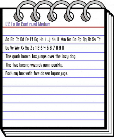 CC To Be Continued Medium animated font preview CC To Be Continued Medium animated font preview