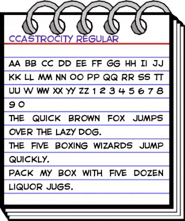 CCAstroCity Regular animated font preview