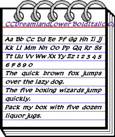 CCDreamlandLower Regular animated font preview CCDreamlandLower Regular animated font preview