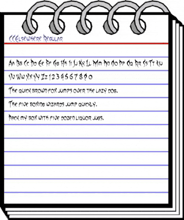 CCElsewhere Regular animated font preview