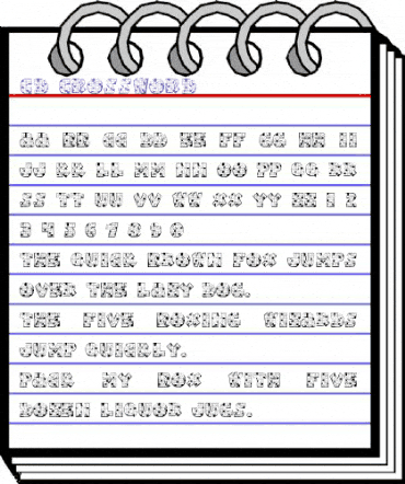 CD Crossword Regular animated font preview