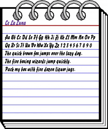 Ce La Luna Regular animated font preview Ce La Luna Regular animated font preview