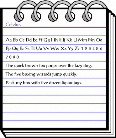Celebes regular animated font preview