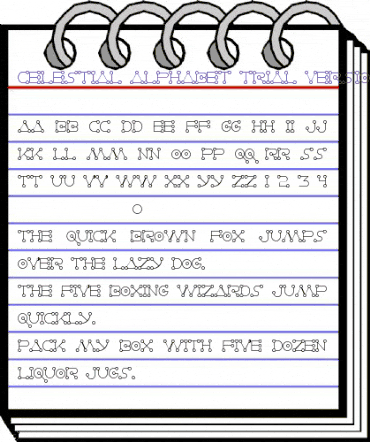 Celestial Alphabet Trial Version animated font preview Celestial Alphabet Trial Version animated font preview