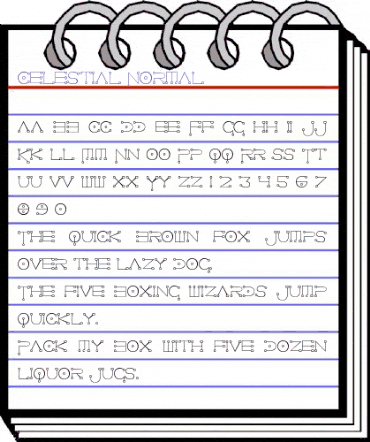 Celestial Normal animated font preview Celestial Normal animated font preview