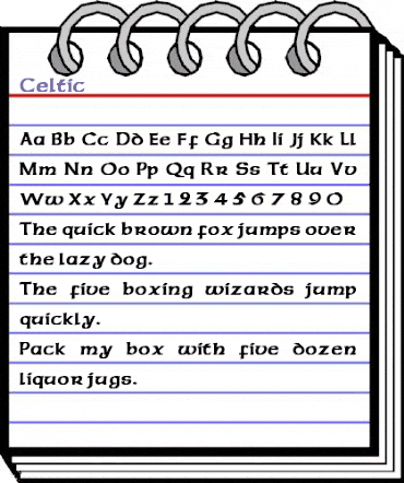 Celtic Normal animated font preview