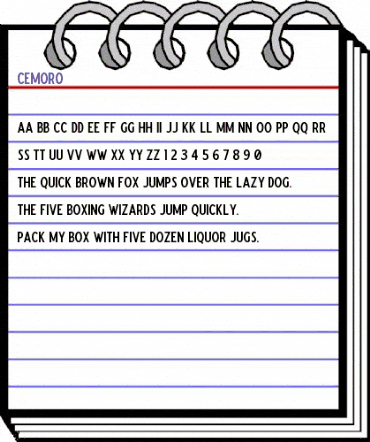Cemoro Regular animated font preview Cemoro Regular animated font preview