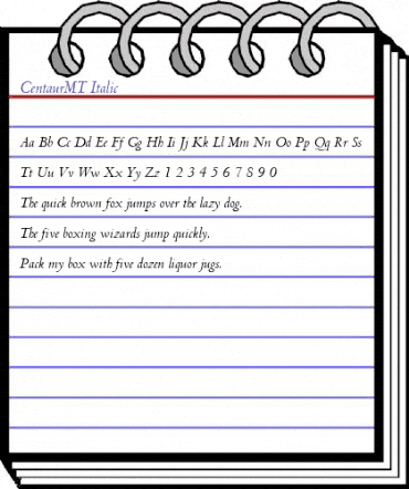CentaurMT RomanItalic animated font preview CentaurMT RomanItalic animated font preview