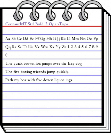 Centaur MT Std Bold animated font preview Centaur MT Std Bold animated font preview