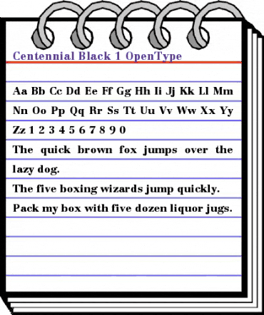 Linotype Centennial 95 Black animated font preview