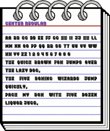 Center Regular animated font preview Center Regular animated font preview