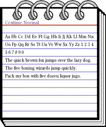 Centime Normal animated font preview Centime Normal animated font preview