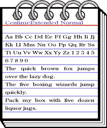 CentimeExtended Normal animated font preview CentimeExtended Normal animated font preview