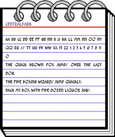 Centralpark Regular animated font preview Centralpark Regular animated font preview