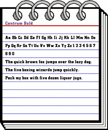 Centrum Bold animated font preview