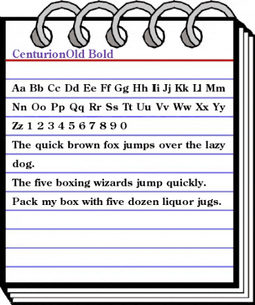 CenturionOld Bold animated font preview CenturionOld Bold animated font preview