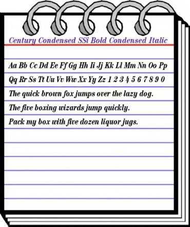 Century Condensed SSi Bold Condensed Italic animated font preview Century Condensed SSi Bold Condensed Italic animated font preview