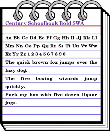 Century Schoolbook SWA Bold animated font preview Century Schoolbook SWA Bold animated font preview